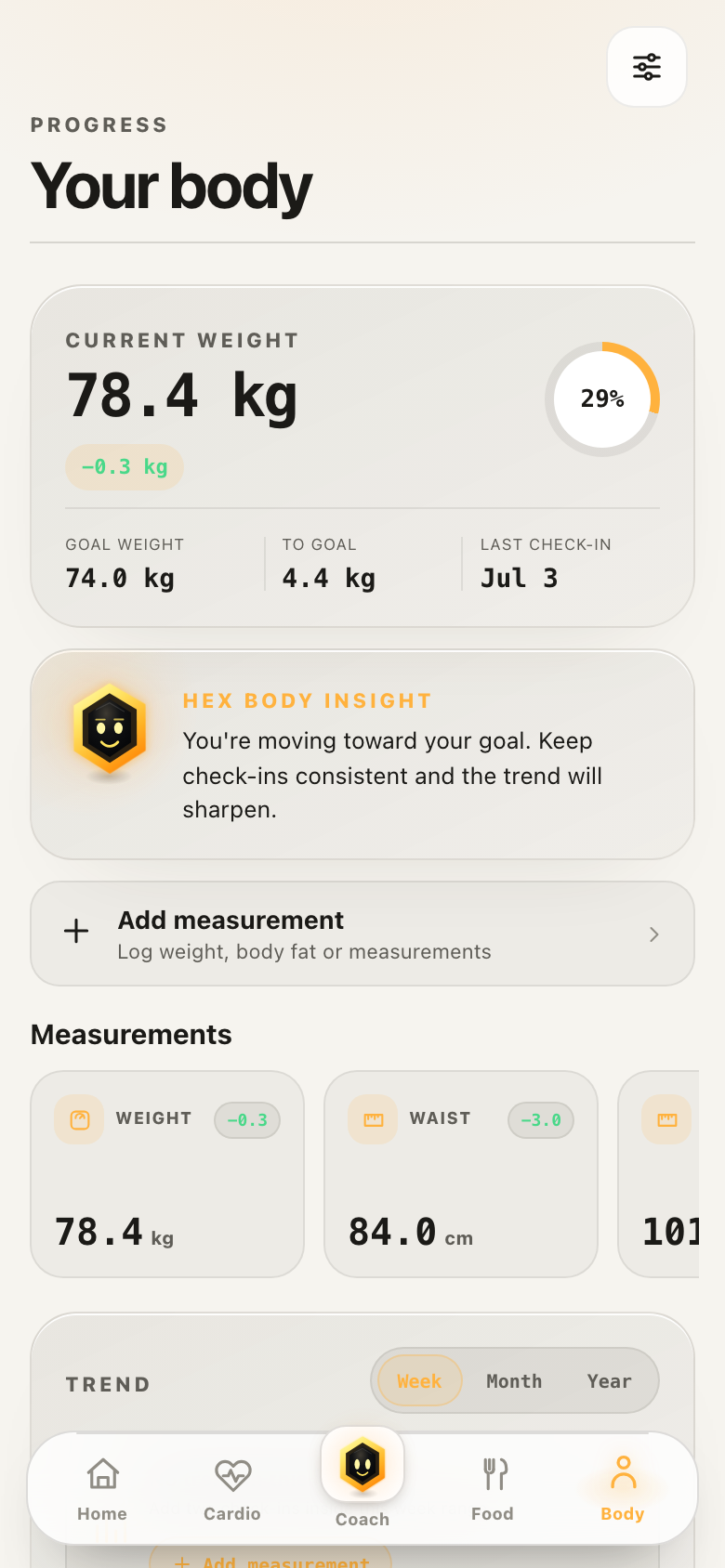 Hive Body progress screen